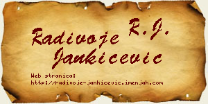 Radivoje Jankićević vizit kartica